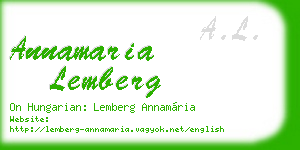 annamaria lemberg business card