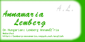 annamaria lemberg business card